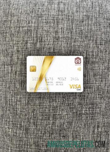 Banco Nacional do Sudão Visa Gold Card Photolook Front exemplo
